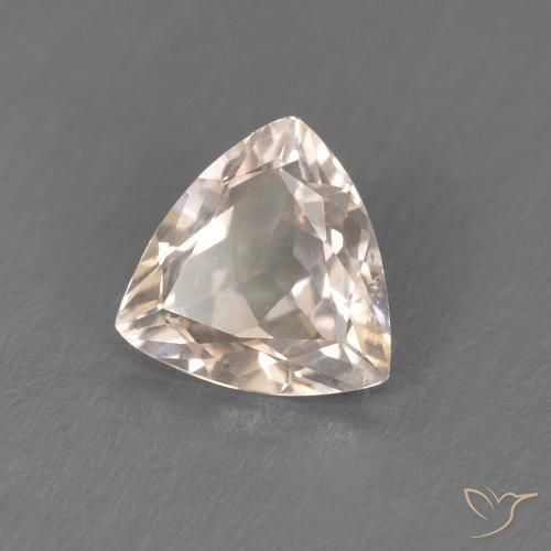 0.47 ct Pink Morganite Stone, Natural Morganite in Trillion Facet Shape for Sale