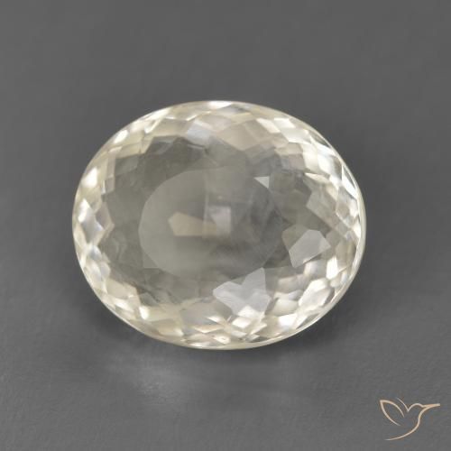 5.42 ct Yellow Morganite Stone, Natural Morganite in Oval Portuguese-Cut Shape for Sale