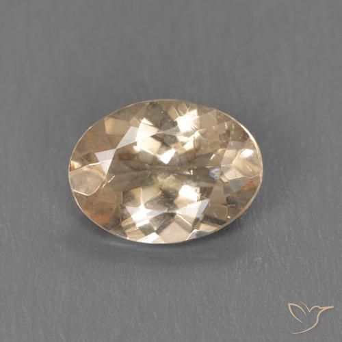 0.88ct Natural Light Orange Morganite, Oval, VS