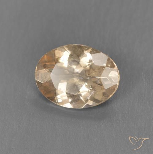 0.88 ct Orange Morganite Stone, Natural Morganite in Oval Facet Shape for Sale