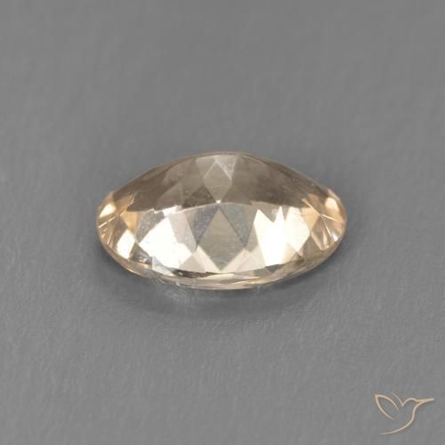 Morganite Gemstone in 7.7 x 5.1 mm Size for Sale, Morganite Stone in Light Orange Color