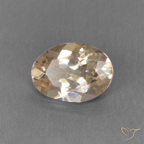 0.93 ct Orange Morganite Stone, Natural Morganite in Oval Facet Shape for Sale
