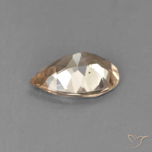 Morganite Gemstone in 8.3 x 5.7 mm Size for Sale, Morganite Stone in Light Orange Color