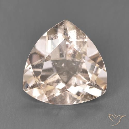 3.53ct Natural Medium Light-Pink Morganite, Trillion, VS
