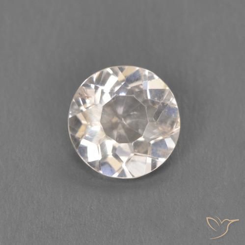 0.33ct Natural Very Light Pink Morganite, Round, VS