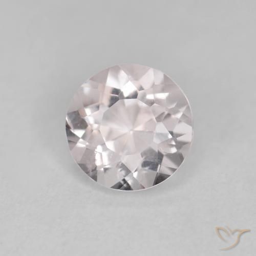 0.61 ct Pink Morganite Stone, Natural Morganite in Round Facet Shape for Sale