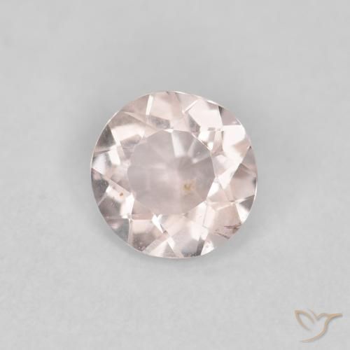 0.31 ct Pink Morganite Stone, Natural Morganite in Round Facet Shape for Sale