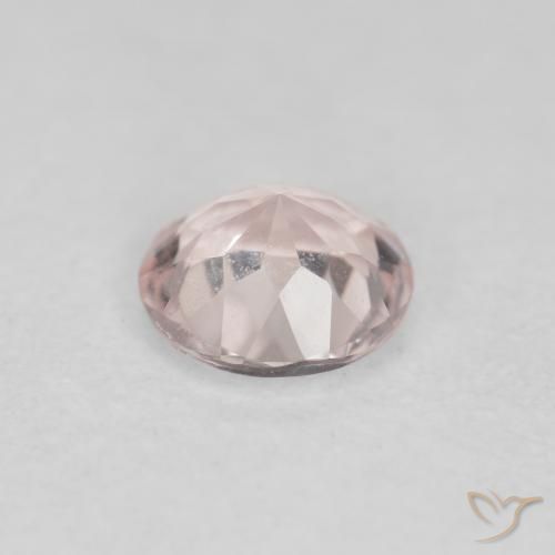 Morganite Gemstone in 4.7 mm Size for Sale, Morganite Stone in Salmon Pink Color