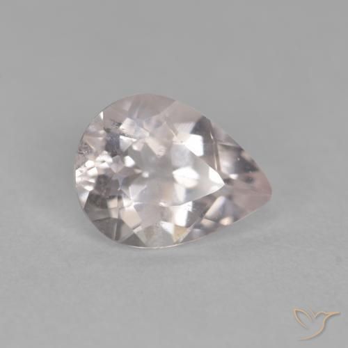 0.69 ct Pink Morganite Stone, Natural Morganite in Pear Facet Shape for Sale