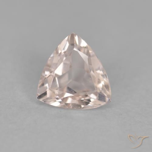 0.33ct Natural Salmon Pink Morganite, Trillion, VVS-VS