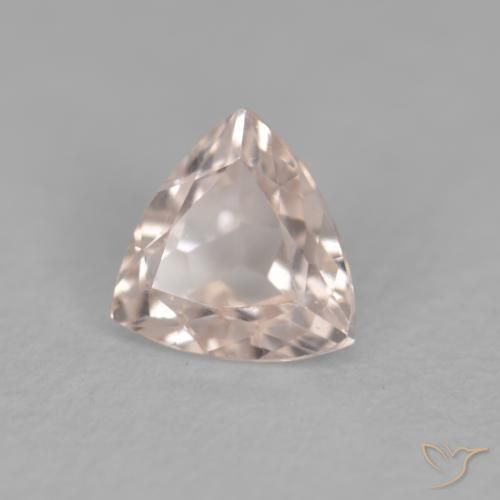 0.33 ct Pink Morganite Stone, Natural Morganite in Trillion Facet Shape for Sale