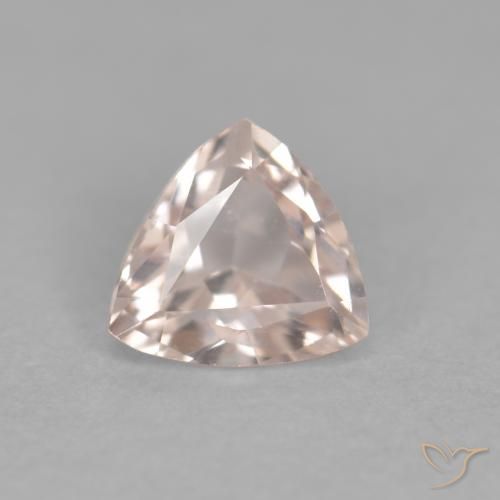 0.37ct Natural Medium Light-Pink Morganite, Trillion, VVS-VS