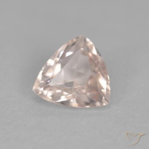 0.37 ct Pink Morganite Stone, Natural Morganite in Trillion Facet Shape for Sale