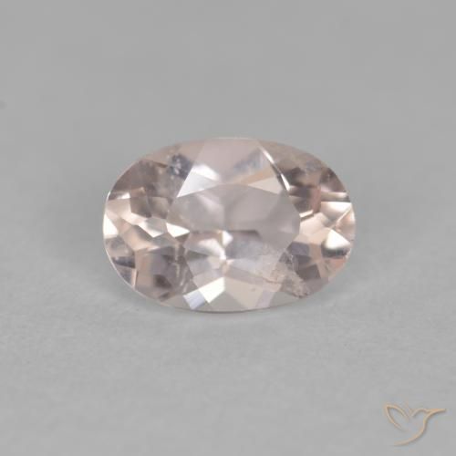 0.38ct Natural Salmon Pink Morganite, Oval, VS
