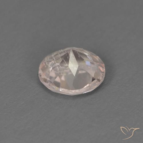 Morganite Gemstone in 4.7 mm Size for Sale, Morganite Stone in Very Light Pink Color
