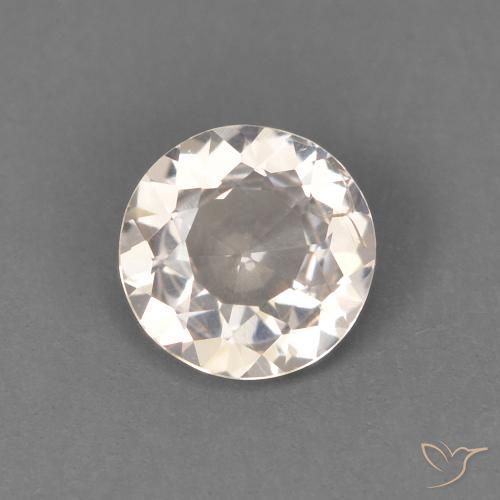 0.40ct Natural Medium Light-Pink Morganite, Round, VS