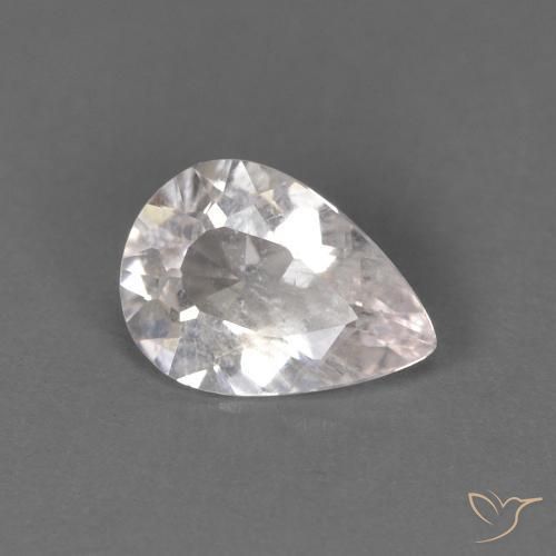0.42 ct Pink Morganite Stone, Natural Morganite in Pear Facet Shape for Sale
