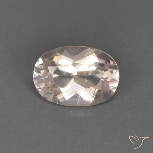 0.53ct Natural Very Light Pink Morganite, Oval, VS