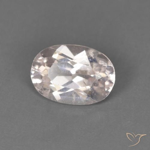 0.53 ct Pink Morganite Stone, Natural Morganite in Oval Facet Shape for Sale