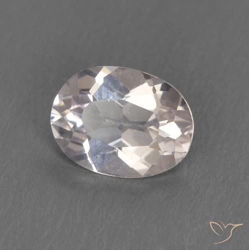 0.34 ct Pink Morganite Stone, Natural Morganite in Oval Facet Shape for Sale