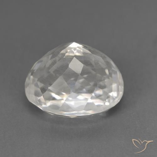 Morganite Gemstone in 11.2 x 9.4 mm Size for Sale, Morganite Stone in Pearl White Color