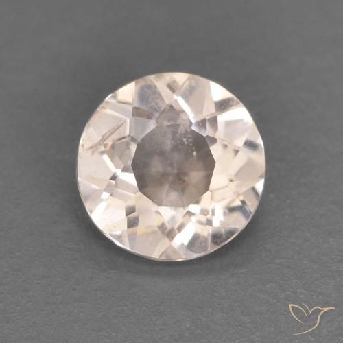 0.34ct Natural Very Light Pink Morganite, Round, VS
