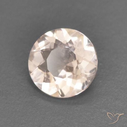 0.34 ct Pink Morganite Stone, Natural Morganite in Round Facet Shape for Sale