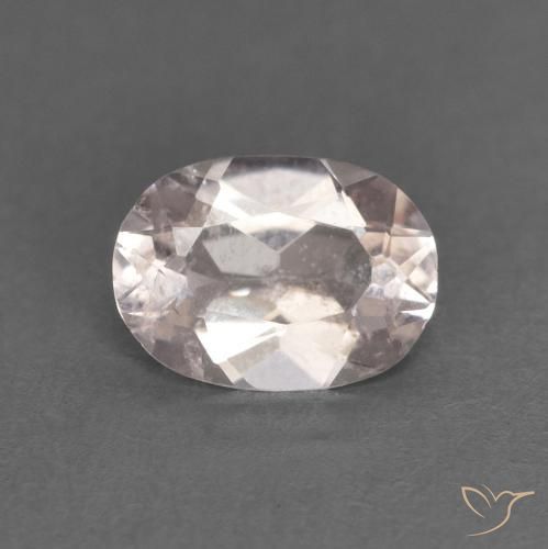 0.48ct Natural Very Light Pink Morganite, Oval, VS