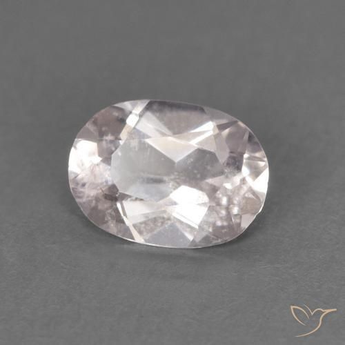 0.48 ct Pink Morganite Stone, Natural Morganite in Oval Facet Shape for Sale
