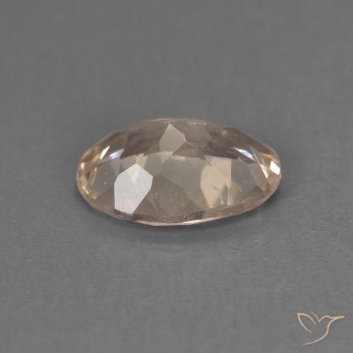 Morganite Gemstone in 7.9 x 5.7 mm Size for Sale, Morganite Stone in Light Orange Color