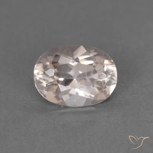 0.44ct Natural Very Light Pink Morganite, Oval, VS