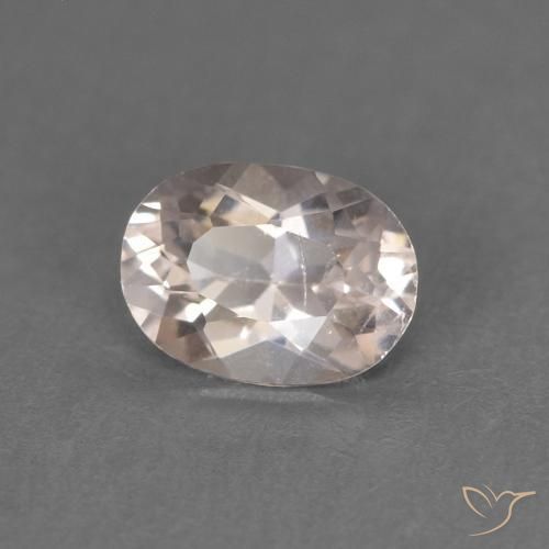 0.44 ct Pink Morganite Stone, Natural Morganite in Oval Facet Shape for Sale