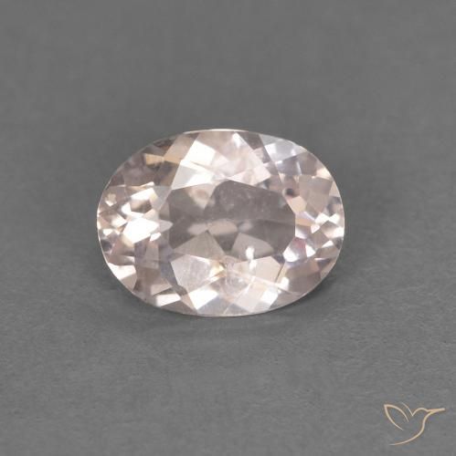 0.43ct Natural Flamingo Pink Morganite, Oval, VS