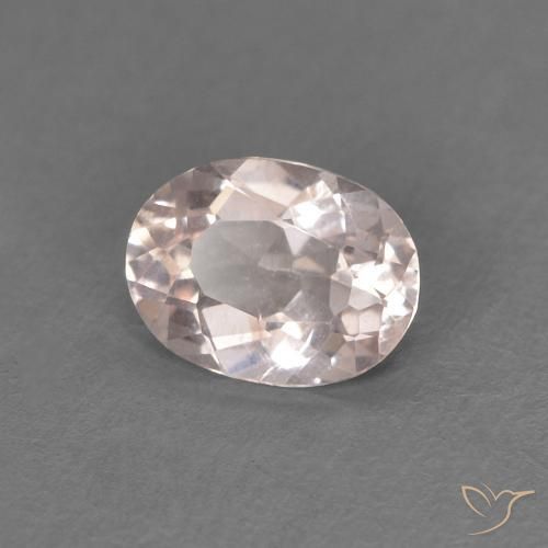 0.43 ct Pink Morganite Stone, Natural Morganite in Oval Facet Shape for Sale