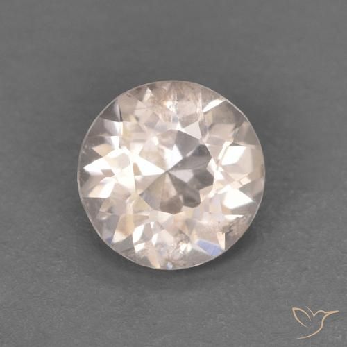 0.31ct Natural Very Light Pink Morganite, Round, VS