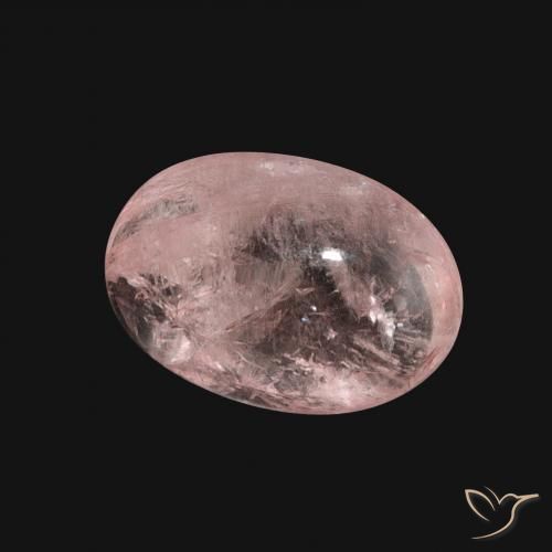 5.37 ct Pink Morganite Stone, Natural Morganite in Oval Cabochon Shape for Sale