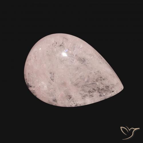 6.10 ct Pink Morganite Stone, Natural Morganite in Pear Cabochon Shape for Sale