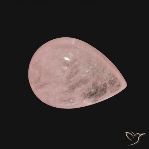 5.44 ct Pink Morganite Stone, Natural Morganite in Pear Cabochon Shape for Sale