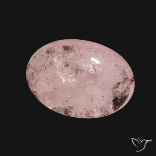 4.01 ct Pink Morganite Stone, Natural Morganite in Oval Cabochon Shape for Sale
