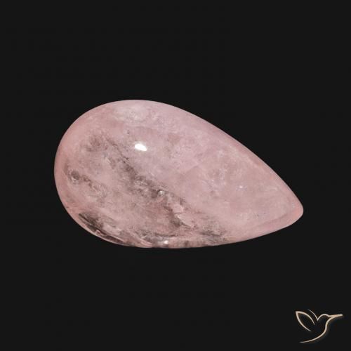 5.09 ct Pink Morganite Stone, Natural Morganite in Pear Cabochon Shape for Sale
