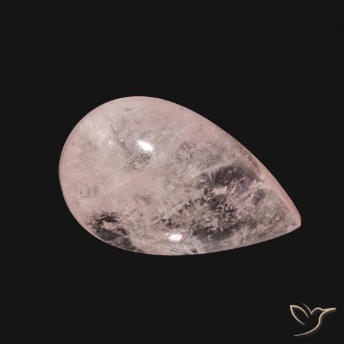 5.28 ct Pink Morganite Stone, Natural Morganite in Pear Cabochon Shape for Sale