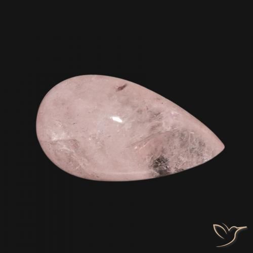 8.18 ct Pink Morganite Stone, Natural Morganite in Pear Cabochon Shape for Sale