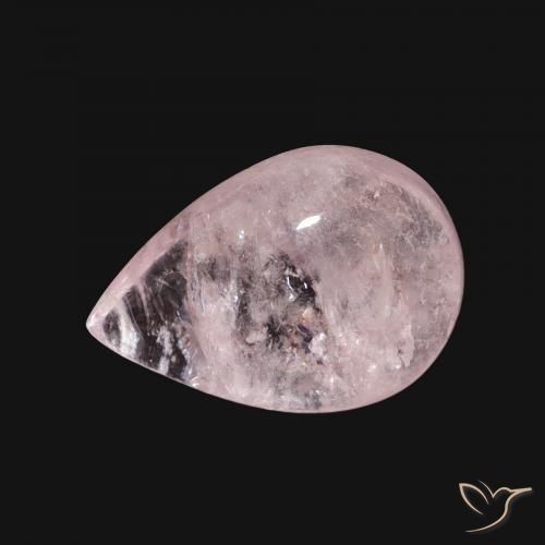 5.10 ct Pink Morganite Gemstone, Morganite Gem in Pear Cabochon Shape for Sale.