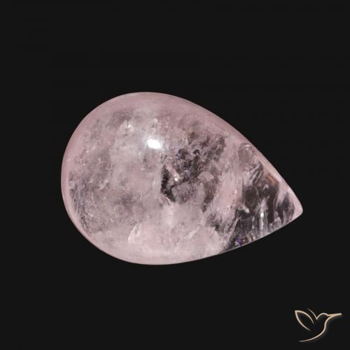 5.10 ct Pink Morganite Stone, Natural Morganite in Pear Cabochon Shape for Sale