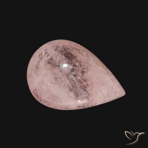 3.89 ct Pink Morganite Stone, Natural Morganite in Pear Cabochon Shape for Sale