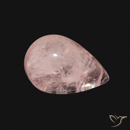 3.63 ct Pink Morganite Stone, Natural Morganite in Pear Cabochon Shape for Sale