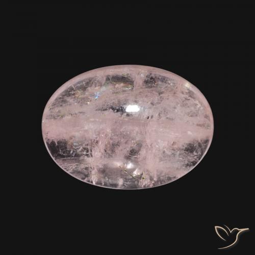 4.80ct Natural Flamingo Pink Morganite, Oval, Transparent