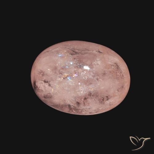 3.55 ct Pink Morganite Stone, Natural Morganite in Oval Cabochon Shape for Sale