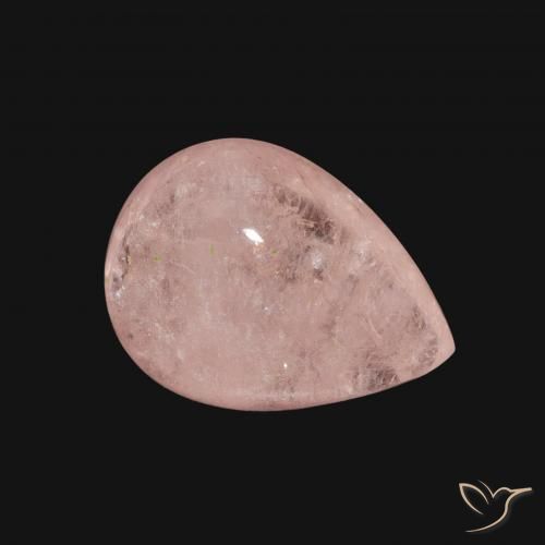 4.18 ct Pink Morganite Stone, Natural Morganite in Pear Cabochon Shape for Sale