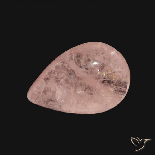 3.29ct Natural Light Pink Morganite, Pear Shape, Transparent